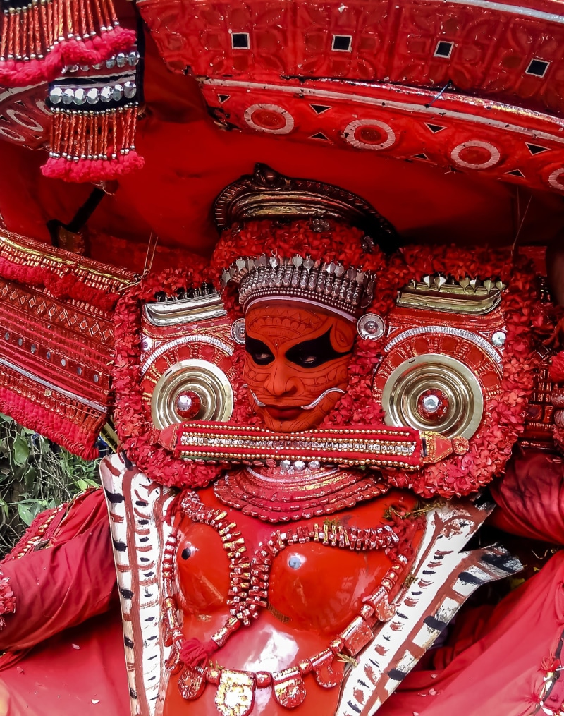 creativity, sculpture, red, black, festival, dance, built structure, colorful, dragon, spiritual, building, day, color, tengu, representation, belief, religion