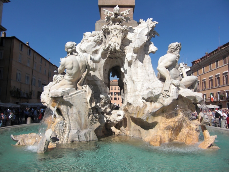 art and craft, trevi Fountain, fontana dei fiumi, travel destinations, famous Place, rome - Italy, piazza Navona, fontana, representation, architecture