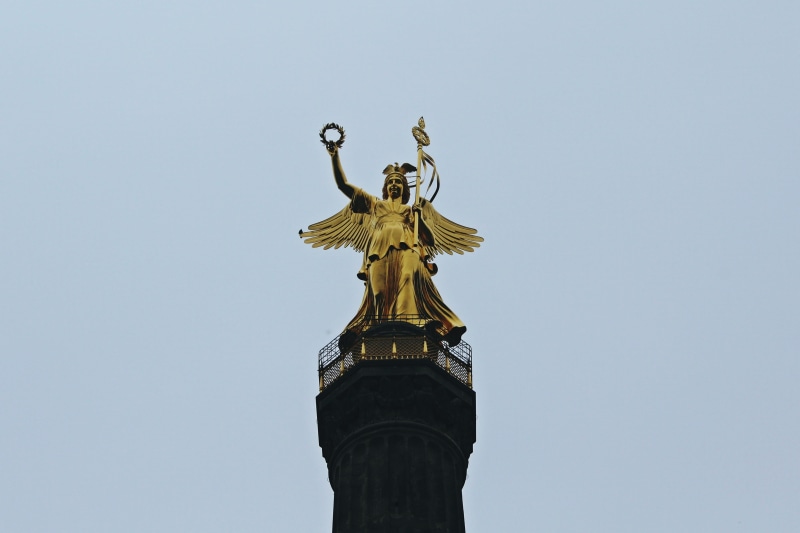 architectural column, gold else, big city, nature, germany, clear sky, gold, copy space, places of interest, built structure, architecture, imposing, day