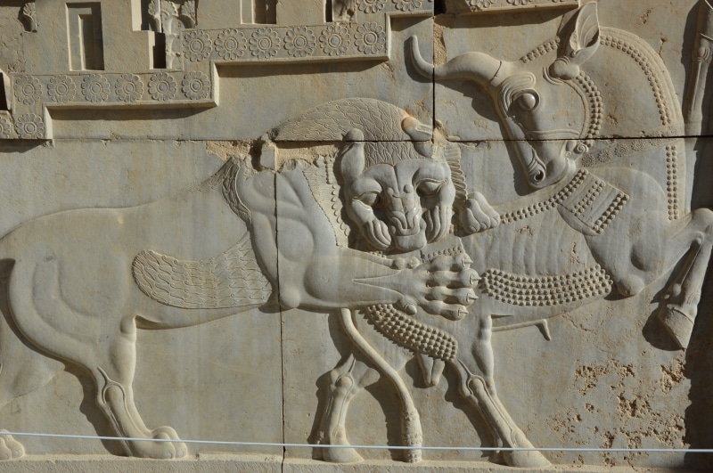 place of worship, building, statue, art, building exterior, human representation, creativity, sculpture, iran, ancient civilization, male likeness, no people