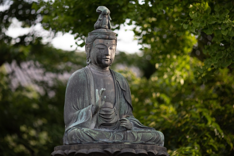 stone, spirituality, belief, Buddhism, no people, Asian, day, 5K, creativity, buddha, daylight, blurred background, statue, worship, culture, sacred, trees