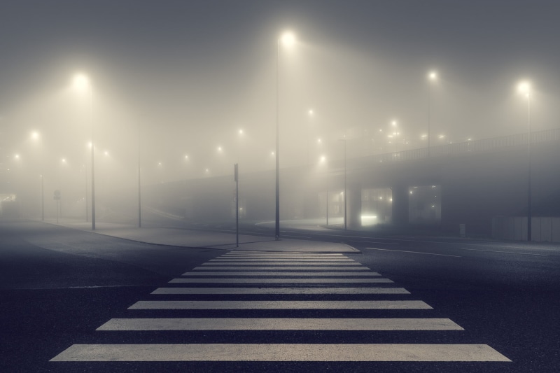 city, night, street light, mist, 1080P, street view