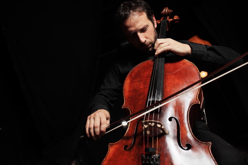 musician, artist, arts culture and entertainment, black background, bow - Musical Equipment, instrument, cello, strings, orchestra, 1080P, classical Music