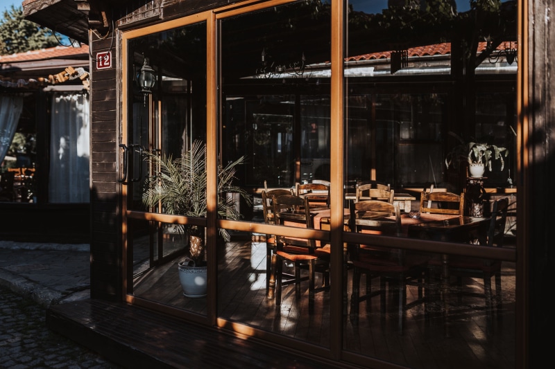 no people, 5K, old, glass - material, seat, day, Europe, building Exterior, bar counter, indoors, built Structure, travel, architecture, town, bar - drink establishment