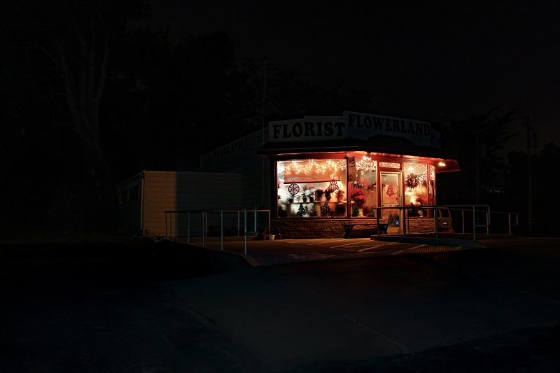 shop, spoke, copy space, lighting equipment, tarmac, food, florist, lighted, inflatable, no people, western script, asphalt, nightlife, human, text, store