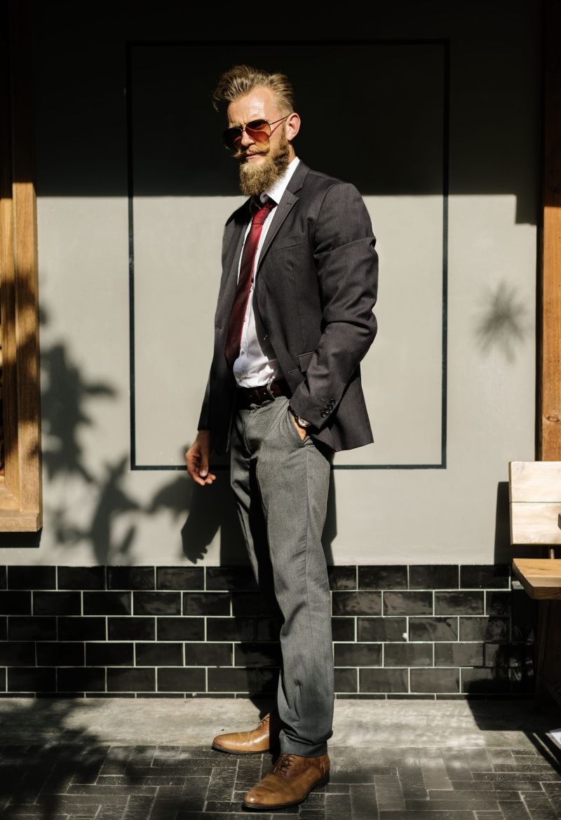 males, suit, designer suit, front view, adult, wall, full length, 5K, standing, fashion, formalwear, formal, near, day, street, handsome, outdoors, real people