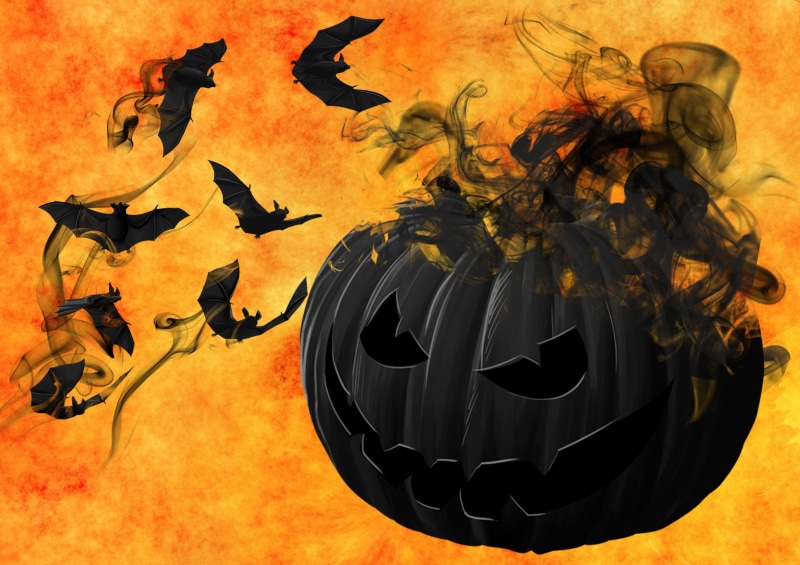 yellow, no people, pattern, holiday, nature, Bats, craft, dark, Black, table, still life, Halloween Pumpkin, human representation, season, creativity, 2K