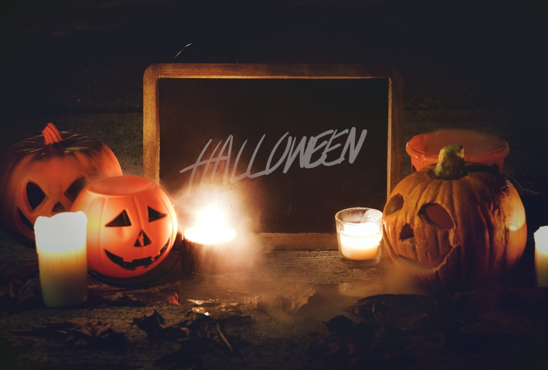 festive, festival, anthropomorphic face, halloween party, craft, arrangement, horror, close, candlelight, Jack O Lantern, dark, art and craft, glowing