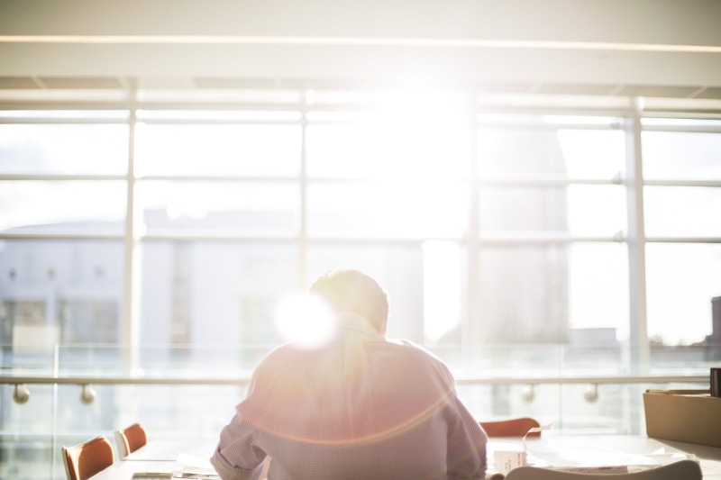 people, back lit, businessman, physical Position, only Men, real people, physical Activity, looking, caucasian Ethnicity, chair, sunlight, ethnicity, rear view