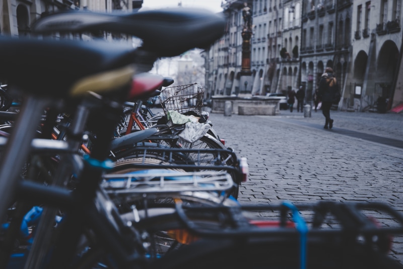 bicycle, architecture, city Life, concrete, mode of transportation, focus on background, land vehicle, gray, 5K, italy, real people, street, incidental people