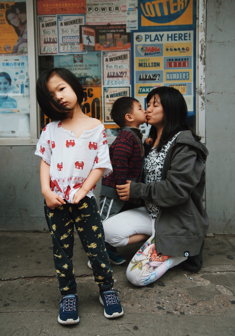 females, kid, standing, sibling, leisure activity, casual clothing, street, female, people, outdoors, 5K, full length, boy, positive emotion, girl, males