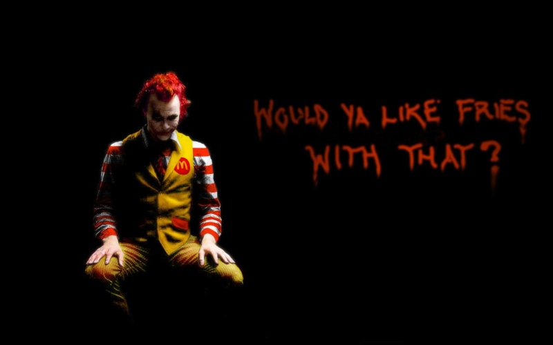 ronald, background, black, joker, mcdonald, 720P