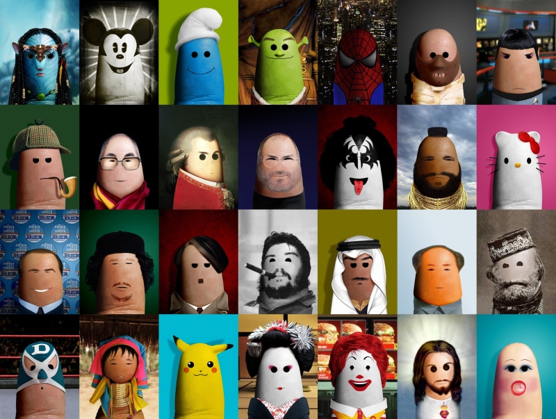 smiling, Ronald McDonald, fun, wrestling, inflatable doll, asia, doll, human Face, Shrek, artwork, Sherlock Holmes, front view, Che Guevara, making a face