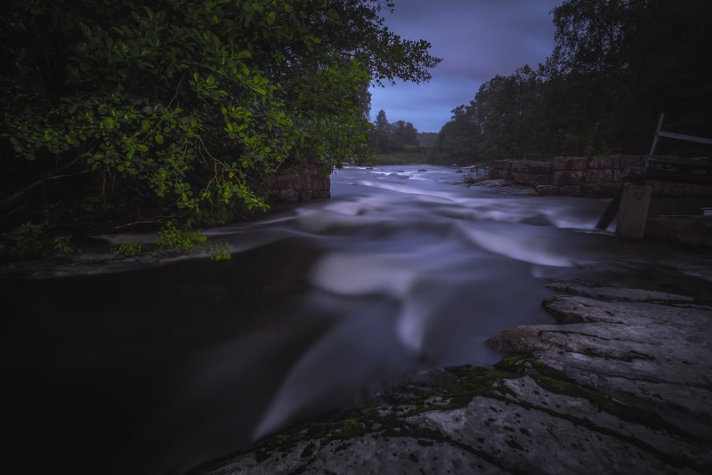 stream, green leaf, time, flow, landscape, kotka, River, night, 5K, water, time lapse photography, nature, kymi, nikkor, leaf, nikon  d600, lapse, finland
