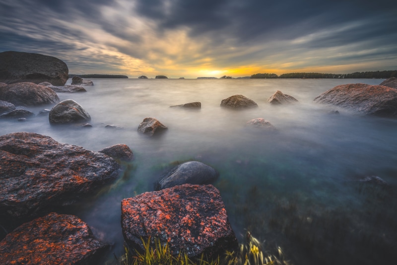 nature, clouds, blue, formation, nikkor, rock formation, Symphony, sea, water, summer, outdoors, rock, timelapse, body, sky, 5K, nikon  d600, Kotka, scenics