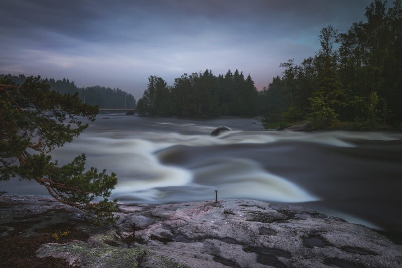 near, 35mm, kotka, long exposure, le, body, gray, 5K, skies, nikkor, Langinkoski, nikon  d600, Midsummer, green, rapid, water, Night, finland, trees, body of water