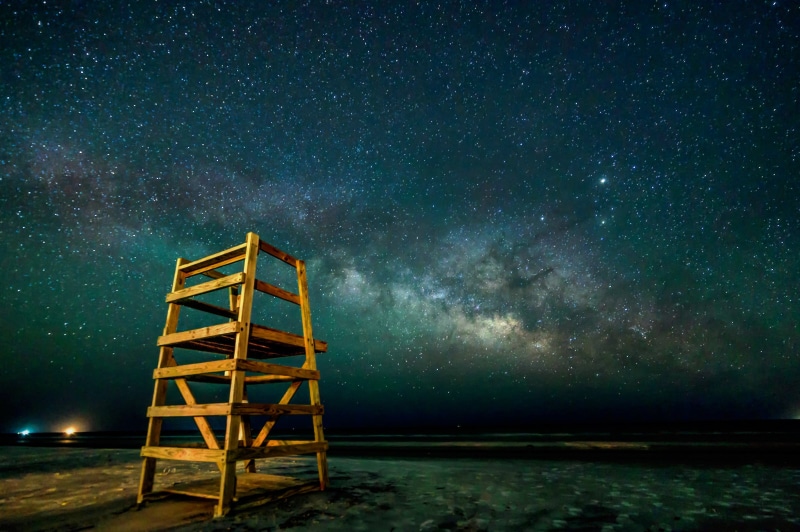 dark sky, astronomy, beach, astro, Low  Country, Milky Way, nebula, darkness, galaxy, constellation, near, astrophotography, space, landscape, science