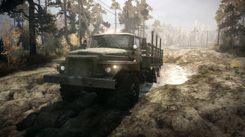 MudRunner, dirt, puddle, 1080P, Spintires, URAL