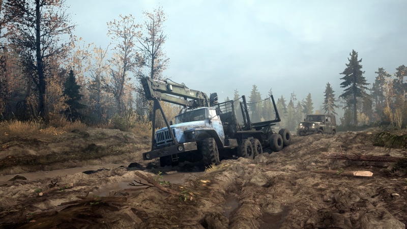 1080P, UAZ, puddles, Siberia, dirt, MudRunner, Spintires, URAL