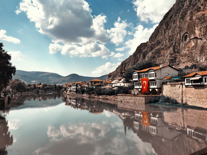 tranquility, landscape, nature, villa, sky, building exterior, calm, lake, day, city, urban, buildings, waterfront, 4K, building, built structure, pirinççi mahallesi