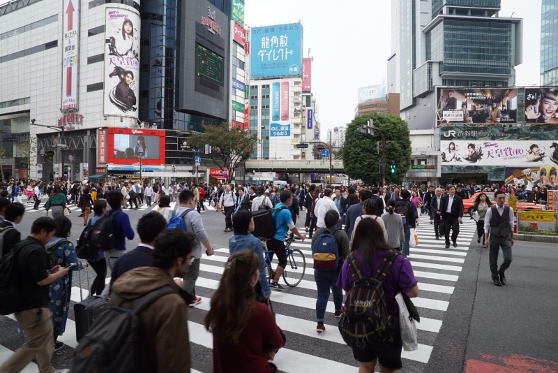 street, japan, road, crowds, city, sign, women, large group of people, road marking, lifestyles, tourist, city life, crowd, built structure, outdoors, walking