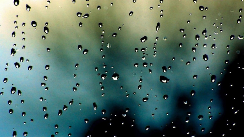 raindrop, rain, transparent, indoors, water, close-up, 720P, glass - material, rainy season, no people, day, green, focus on foreground, window