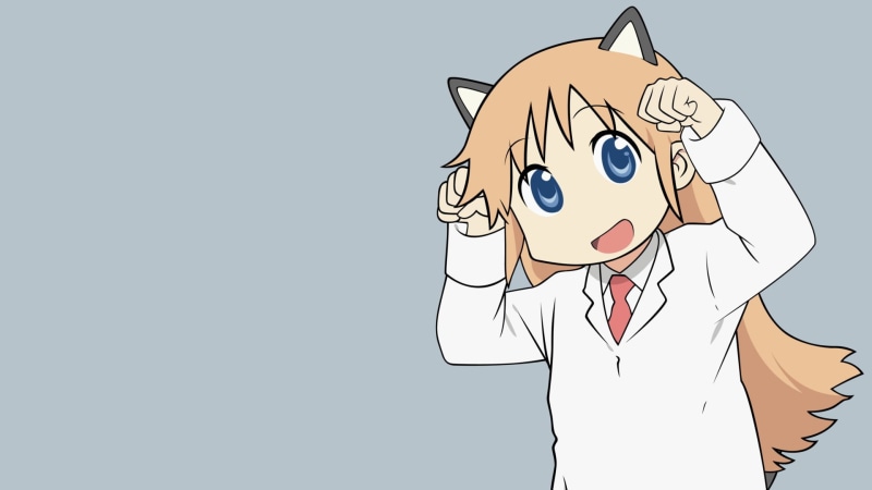 Shinonome Hakase, studio shot, new business, standing, one person, Nichijou, business person, males, professional occupation, 1080P, anime girls, indoors