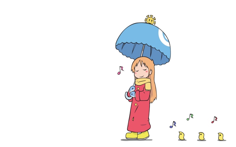 1080P, simple, Shinonome Hakase, anime, simple background, Nichijou