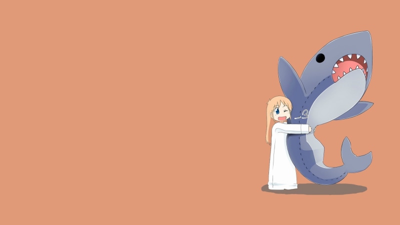 anime, Shinonome Hakase, anime girls, Nichijou, 1080P, simple background