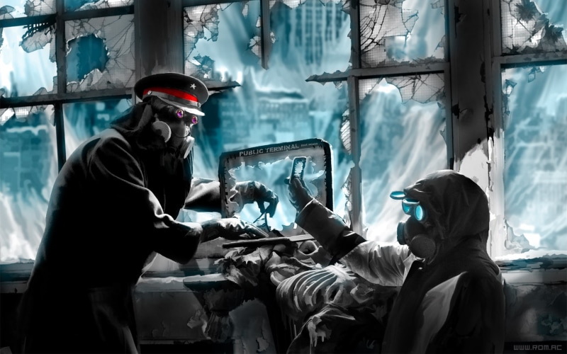 1080P, Romantically Apocalyptic, apocalyptic, gas masks, Vitaly S Alexius