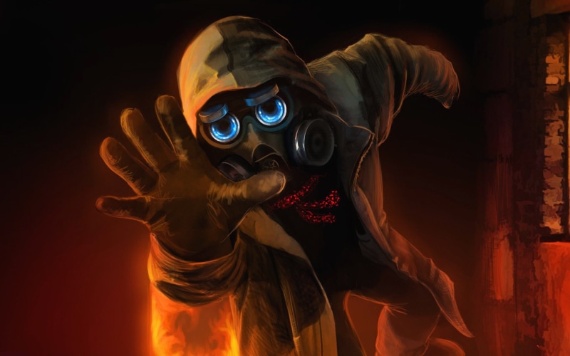 s, 1920x1200 px, vitaly, Gloves, Abstract, alexius, gas, romantically, hands, monochrome, romantically apocalyptic, digital, digital art, masks, hd, vitaly s alexius