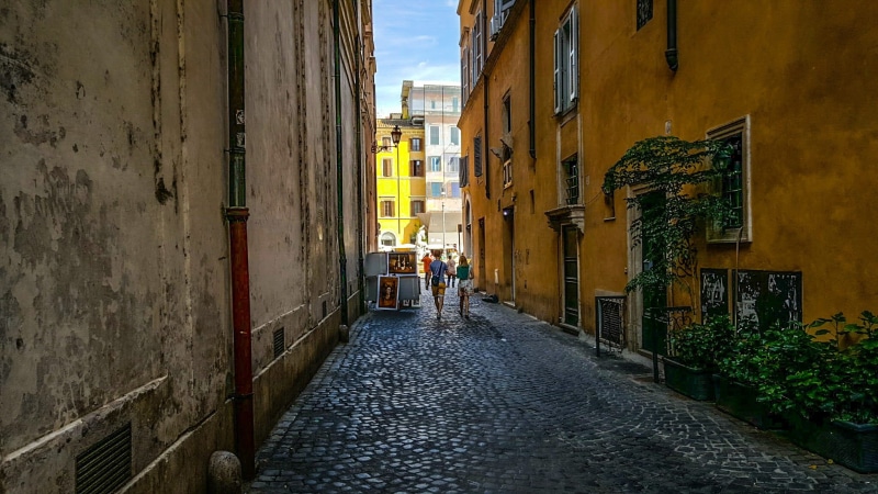 nature, walking, walk, Rome, italy, path, piazza, architecture, direction, footpath, ancient, building, italian, outdoors, Roman, alley, two people, culture