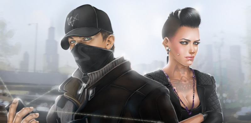 watch dogs, Chicago, Watchdogs, 1080P, figure, Aiden Pearce, mask, art, Clara Lille, Ubisoft Montreal, cap