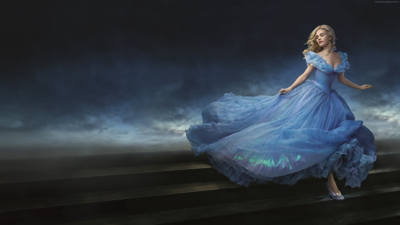 wearing, full length, hairstyle, dress, young women, young adult, adult, clothing, Cinderella, beautiful woman, outdoors, women, blue, wedding