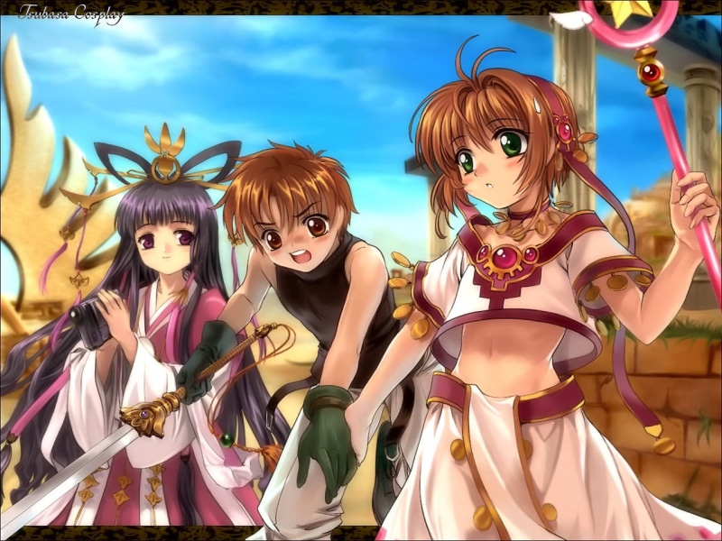 kinomoto, Kinomoto Sakura, hd, 720P, captor, art, cardcaptor sakura, card, daidouji, cardcaptor, x, sakura, tomoyo, anime