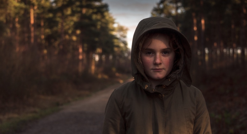 front view, apparel, york, one person, young adult, 4K, staring, clothing, sweater, hooded, sadness, human, tree, hood - clothing, jacket, dark, headshot