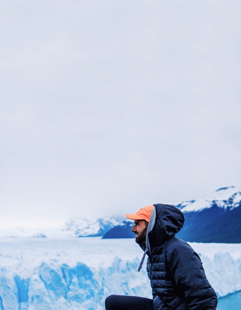 selective, black, covered, ice, scenics - nature, day, winter, lifestyles, hat, mountain range, snowcapped mountain, sweatshirt, snow, sky, hoodie, wearing