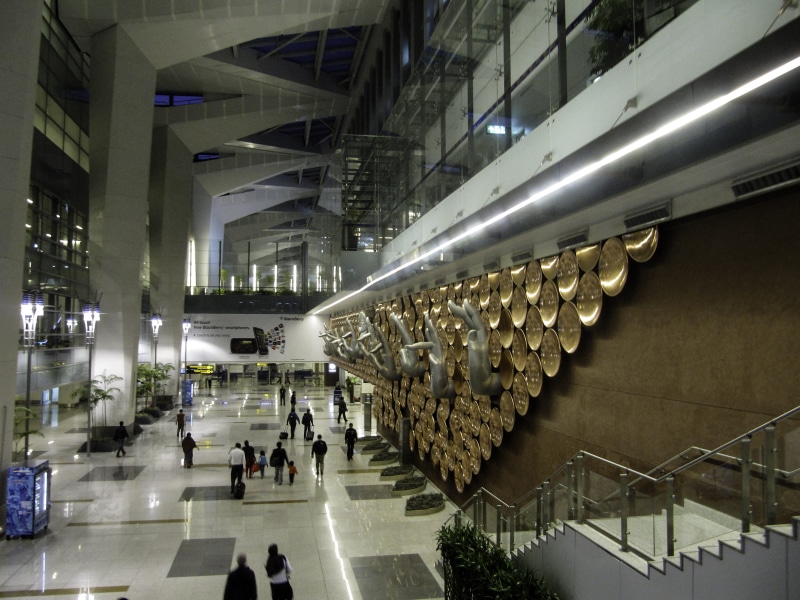 women, Indira Gandhi International Airport, industry, walking, lighting equipment, delhi, indoors, international, crowd, people, photos, indira, transportation