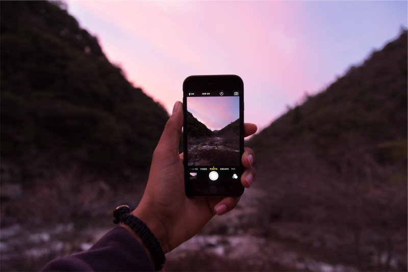 space, 1080P, one person, taking, photo messaging, mobile, hand, human hand, finger, wireless technology, photography themes, technology, mountain, communication