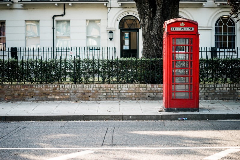 entrance, british Culture, sidewalk, old-fashioned, 5K, tech, mailbox, london, uK, telephone box, technology, no People, road, building Exterior, old