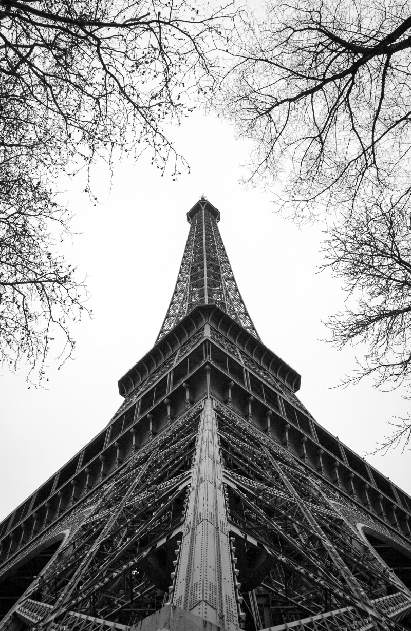 paris, tower, travel destinations, the past, black and white, no people, landmark, france, belief, 4K, tour eiffel, tourism, nature, bandw, eiffel tower