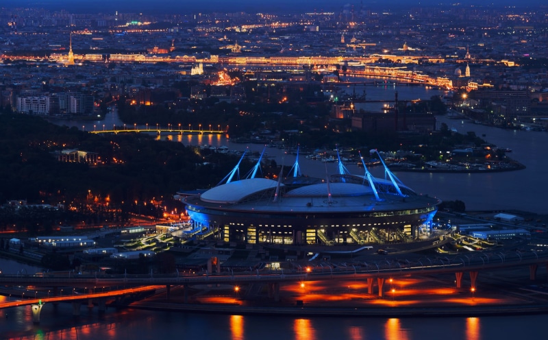 Zenit Arena, Stadium "Sankt Petersburg", Saint-Petersburg Stadium, Zenit, Stadium, Night, Good, SPB, Stadium Saint Petersburg, St. Petersburg, The Stadium " Saint-Petersburg"