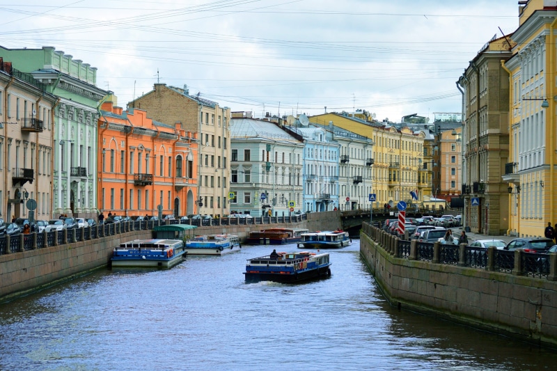 residential district, building exterior, travel, cold, petersburg, nautical vessel, transportation, boat, bridge, french, saint, st petersburg, saint petersburg