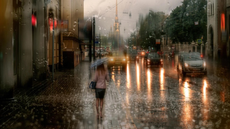 umbrellas, rain, beautiful mood, beautiful silhouette, petersburg, mood, st. petersburg, beautiful, 1080P, street, silhouette, st