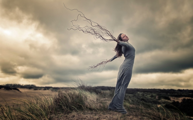 Roots, 1080P, Girl, Creative, Wind, Pictures, Hands
