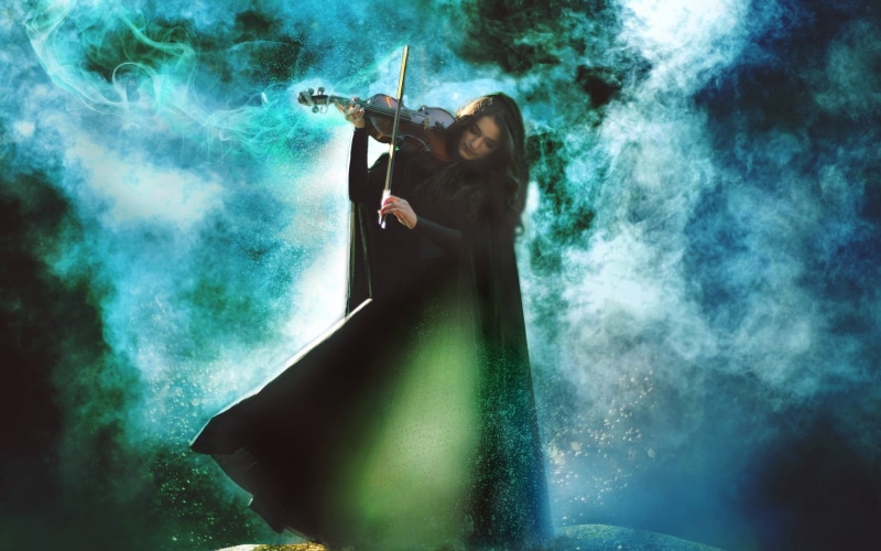 Play, Girl, Creative, Picture, Magical, Music, Violin, 1080P
