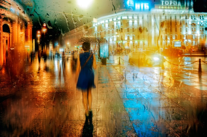 city, girl, blue, the rain, tank, city Life, illuminated, cultures, tourism, famous Place, tourist, outdoors, crowd, blurred Motion, dress, built Structure