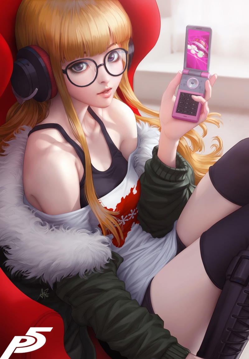fantasy, glasses, persona, teenager, sakura, communication, indoors, telephone, camera, technology, women, holding, mobile phone, portable information device