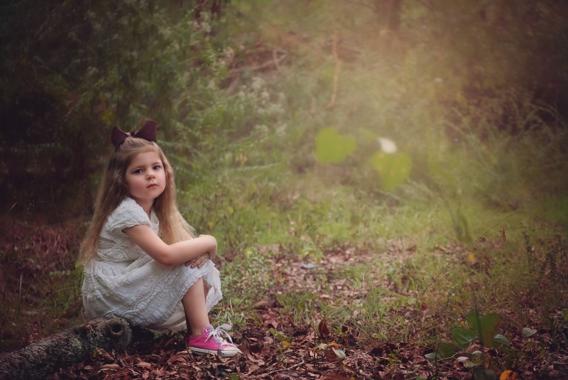 nature, girl, casual clothing, beautiful, land, trees, forest, young, 4K, beauty, tree, middle, adorable, little, plant, innocence, kid, contemplation