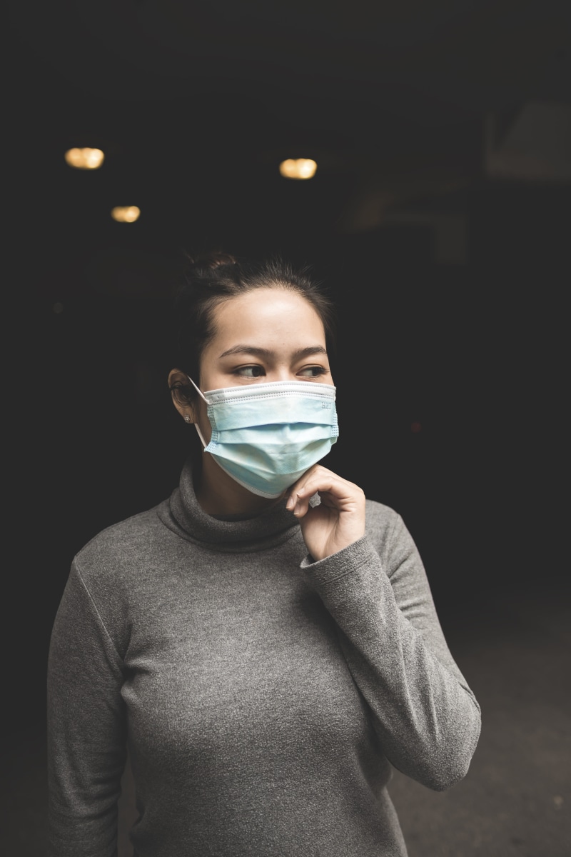 adult, men, healthcare and medicine, teal, gray, real people, 5K, street, face, indoors, surgical mask, shirt, female, neck, portrait, lifestyles, turtle